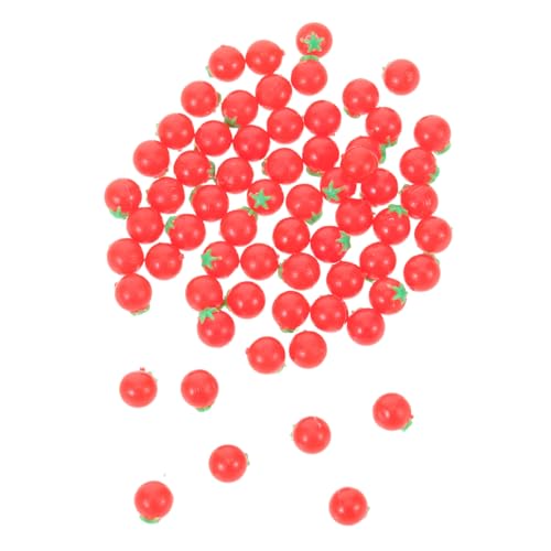 Abaodam 100 Stück Miniature Dollhouse Cherry Tomatoes Realistic Artificial Figurines Plastics Pretend Play Food Props für Mini Food Displays und Lernspiele Abaodam 100 Stück Miniature Dollhouse Cherry Tomatoes Realistic Artificial Figurines Plastics Pretend Play Food Props für Mini Food Displays und Lernspiele von Abaodam