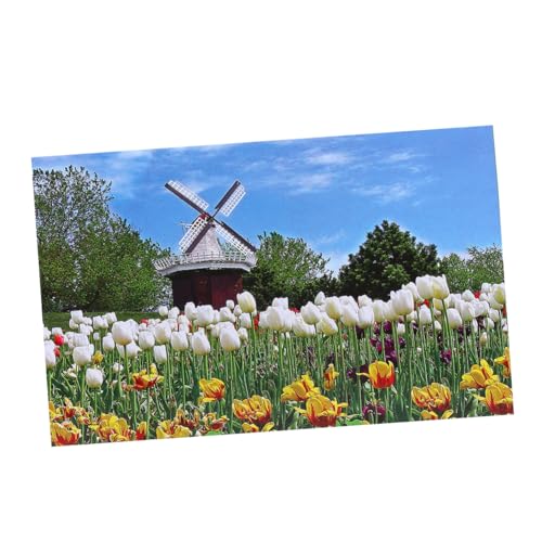 Abaodam 1000 Stück 1 Satz Modernes Tulpen-Puzzle Puzzle kinderpuzzle rätsel Puzzle für Rätsel für Erwachsene Puzzlematte puzzlekleber Windmühlen-Puzzle für Erwachsene von Abaodam