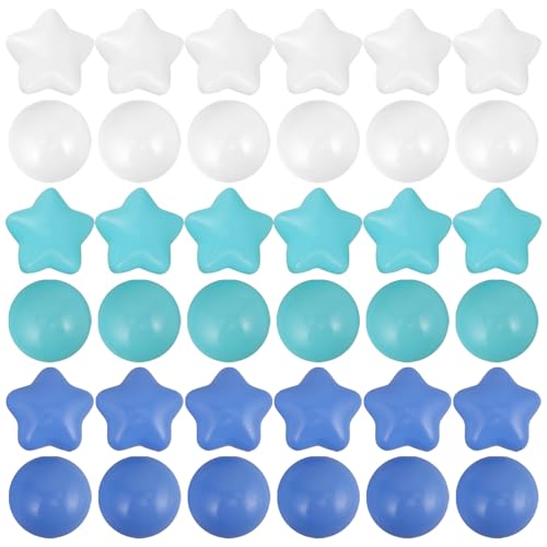 Abaodam 100St Bunte Meeresbälle Sternform Indoor interaktives Set Blaue Bälle für das Bällebad Spielzeugbälle aus Kunststoff Plastik von Abaodam