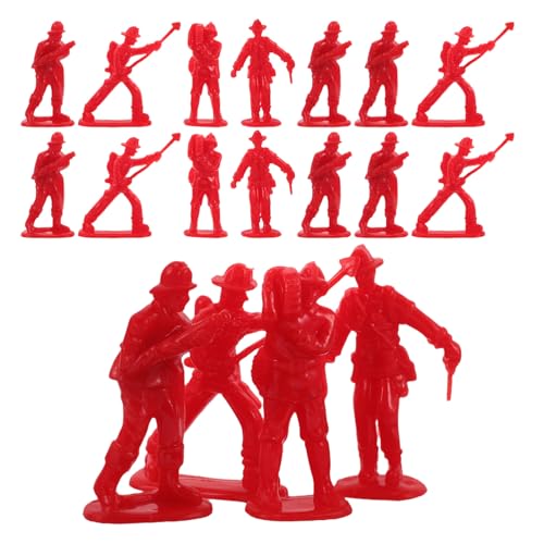 Abaodam 100st Feuerwehrmann-Ornamente Bewegliche Feuerwehrmann-Figuren Partygeschenke Für Feuerwehrleute Puppenhauspuppen Feuerwehrmannfiguren Feuerwehrmann-statuetten Rot Plastik von Abaodam