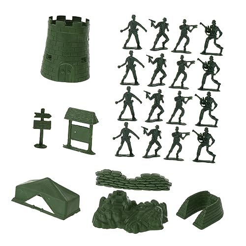 Abaodam 100st Militärsoldatenmodell Kunststoff-Soldaten-spielset Militärisches Mini-Modell Soldatenfiguren Soldaten-actionfiguren Soldatenformen Plastik Green von Abaodam