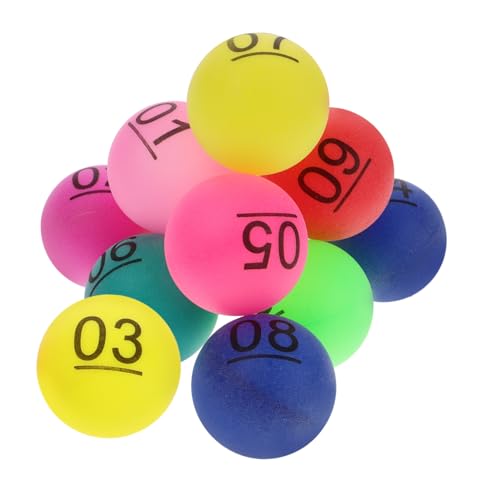 Abaodam 10St Farbe Zahlenball lustige Bälle Bingo-Zahlenkugeln Bierspielbälle Party Spielkugeln Zahlenkugeln mit Buchstaben Bälle für die Party pflücken Party-Aktivitäts-Requisiten pp von Abaodam