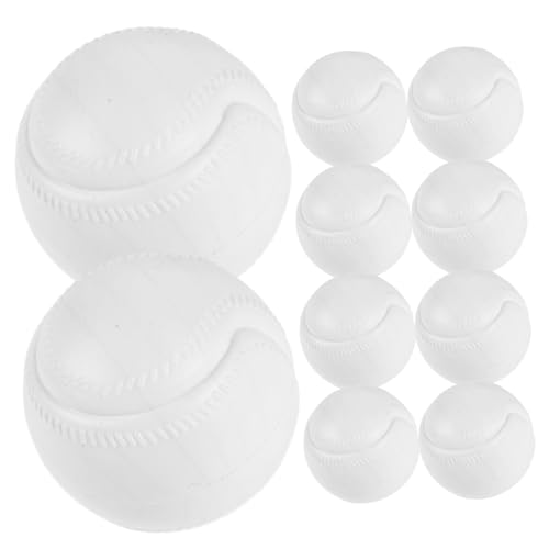 Abaodam 10St Hohle Plastikkugel Schaumstoff-Baseball Golfbälle Spielzeugball Bälle für Plastikball Bälle für Goodie-Bags-Füller für Weiß von Abaodam