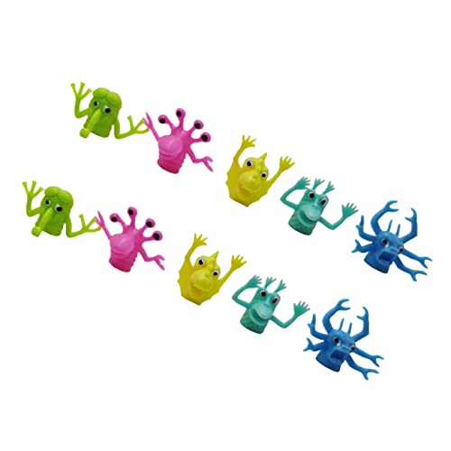 Abaodam Fingerpuppen Waldtiere 10st Monster- Puppen Kinderpuppe Gentle Monkeys Eincremehilfe Rollenspiele Funny Hat Finger-Alien- Fingerkreaturen Fingerwesen Finger Fremd von Abaodam