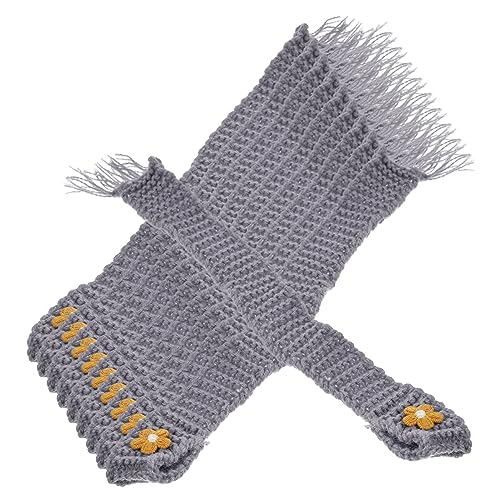 Abaodam 10St Puppenhaus Maske Paillette Mini-Schal Party kuschelig cutermesserser verkleidung Knitwear flauschli basteln bastelset Mini-Hauspuppenschal dekorativer Minischal Baumwolle Grey von Abaodam