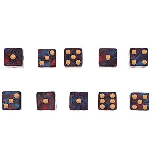 Abaodam 10St große Lochpunktwürfel ungewöhnliche Würfel farbige Würfel Flauschige Würfel große Würfel sechsseitige Würfel Rolling dice Party Games Farbwürfel Würfeln Acryl Blue von Abaodam