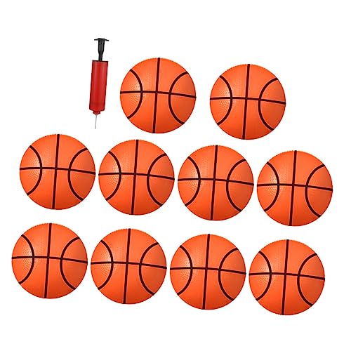 Abaodam 10er Set Aufblasbare Basketballspielzeuge Lustige Simulation Basketball Bälle Für Bunte PVC Spielzeuge Mit 1 Aufblasgerät Ideale Für Kleine Sportler von Abaodam