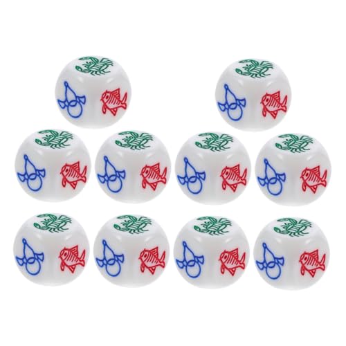 Abaodam 10er Set Farbwürfel Club- - Vintage Traditionelle Chinesische Ästhetische Würfelstütze Stabwürfel Prop Spielwürfel -layouts Mini- Weiß Abs Abaodam 10er Set Farbwürfel Club- - Vintage Traditionelle Chinesische Ästhetische Würfelstütze Stabwürfel Prop Spielwürfel -layouts Mini- Weiß Abs von Abaodam