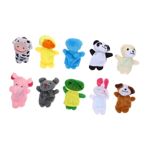 Abaodam 10st Mini-fingerpuppen Puppenspielzeug Zum Geschichtenerzählen Tierische Fingerpuppen Für Kinder Fingerspielzeug Für Kleinkinder Tierhand-fingerpuppe Fingerpuppen Aus Stoff Plüsch von Abaodam