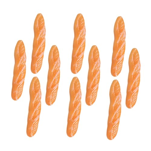 Abaodam 10st Nachgemachtes Langes Baguette DIY Simulierte Requisite Foto-Requisite Für Gefälschtes Brot Simuliertes Brot Simulation Minibrot Simulation Brot Falsches Brot Harz Light Brown von Abaodam