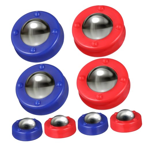 Abaodam 112 STK Tisch-Shuffleboard Spaß Spiele Schiebeperlen Pucks für Tisch-Curling-Spiele Zubehör für Tischspiele Tischfußballrollen Shuffleboard-Perlen rollende Perlenausrüstung Stahl von Abaodam