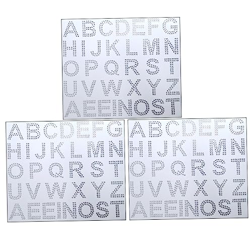 Abaodam 12 Blatt Strass Aufkleber Strass Buchstaben Dekorative Aufkleber Strasssteine Buchstaben Und Zahlenaufkleber Kristalle Dekor Sammelalben Buchstabenaufkleber Alphabet von Abaodam