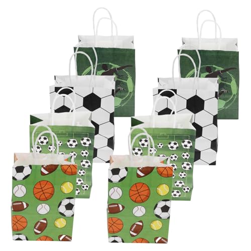 Abaodam 12 Kleine Geschenktüten, Fußball-taschen Für Leckereien, Fußball-partydekorationen, Fußball-leckerli-taschen, Party-geschenktüten, Fußball-taschen, Sport-goodie-taschen, von Abaodam