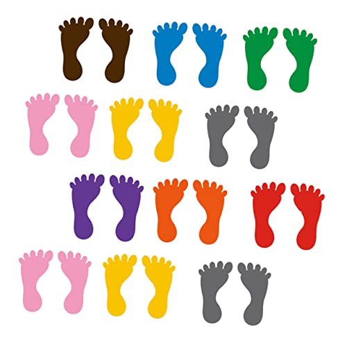 Abaodam 12 Paare Fußabdruck Aufkleber Kindergarten Bodenaufkleber PVC rutschfest Wasserfest Bunte Fußspur Dekoration für Kinderzimmer und Schulflur Abaodam 12 Paare Fußabdruck Aufkleber Kindergarten Bodenaufkleber PVC rutschfest Wasserfest Bunte Fußspur Dekoration für Kinderzimmer und Schulflur von Abaodam