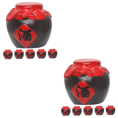 Abaodam 12 STK Kinder bastelset basteln für Kinder Weinprop Spielzeug Weinglas Wein Dekoration spielzeuge puppenhaus Miniaturen Zubehör für Puppenhäuser Mini-Hausornamente Plastik Black von Abaodam