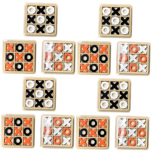 Abaodam 12 Sätze -Toe Tischdeko Im Wohnzimmer Puzzle-Tisch Zehe Brettspiel Puzzle-Spielzeug Deckspiele Coole Mathespiele Zehe 3D-Schach Pappelsperrholz von Abaodam