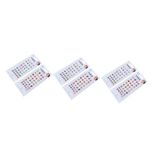 Abaodam 12 Sets Ohrstecker Aufkleber Tier Aufkleber Für Kinder Clip On Ohrring Aufkleber Diamant Ohrstecker Für Frauen Mädchen Ohrringe Papier Strass Baumelnde Ohrstecker von Abaodam