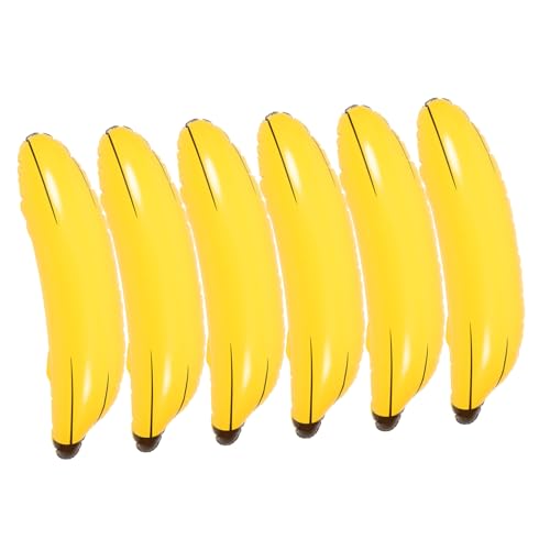 Abaodam 12 Stk Aufblasbare Bananen-requisiten Wurfspiel Pool-spiele-spielzeug Riesige Aufblasbare Banane Aufblasbares Bananenspielzeug Aufblasbares Spielzeug Kidcraft-spielset Yellow Pvc von Abaodam