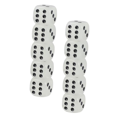 Abaodam 12 Stück Teiliges Rundliche Nachtleuchtende Würfel mit Schwarzen Punkten Langlebige Spielwürfel Dekorative Würfelrequisiten für Brettspiele und Partyspaß Abaodam 12 Stück Teiliges Rundliche Nachtleuchtende Würfel mit Schwarzen Punkten Langlebige Spielwürfel Dekorative Würfelrequisiten für Brettspiele und Partyspaß von Abaodam