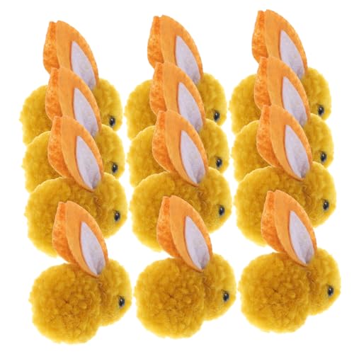 Abaodam 12St Plüschhase Puppe Tiere Figur Niedlich ausgestopft Cuddly Bunny Weihnachts Party weihnachtsornament weihnatsdeko Soft Toy Kleiner Häschenplüsch Weihnachtsbaum Light Brown von Abaodam