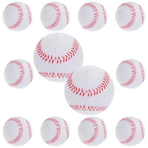 Abaodam 12St Schwamm-Baseball Überraschungsspielzeug Ersatz der Hutkrempe Ringbasis selber Machen Xylophon zusammenklappbar Stringy Balls flummiset Ball Pu-Trainings-Baseball Weiß von Abaodam