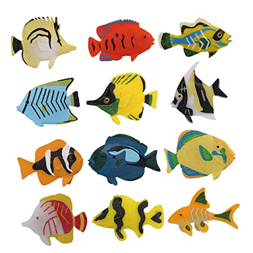 Abaodam 12St tropisches Fischspielzeug kindergeburtstags mitgebsel Kleinkinder Educational Toys Tierfiguren für Pädagogisches Unterwasserwelt Dekoration von Abaodam