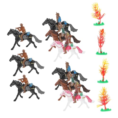 Abaodam 12pcs Western Cowboy -statuen Reiten -figurenmodelle Sand Table Decors von Abaodam