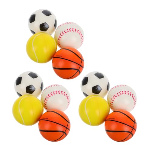 Abaodam 12er-Pack Mini-Basketball Weiche Sportbälle Aus Pu-Schaum für Jungen und Mädchen Mini-fußball Baseball Tennis Spielzeug Partygeschenke für Das Klassenzimmer von Abaodam