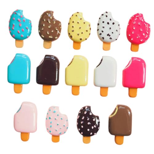 Abaodam 14 Stück Teiliges Mini Eiscreme aus Resin Bunte Täuschend Echte Dessert Anhänger für DIY Handyhüllen Realistische Kunst Eisstäbchen Partydeko und Abaodam 14 Stück Teiliges Mini Eiscreme aus Resin Bunte Täuschend Echte Dessert Anhänger für DIY Handyhüllen Realistische Kunst Eisstäbchen Partydeko und von Abaodam