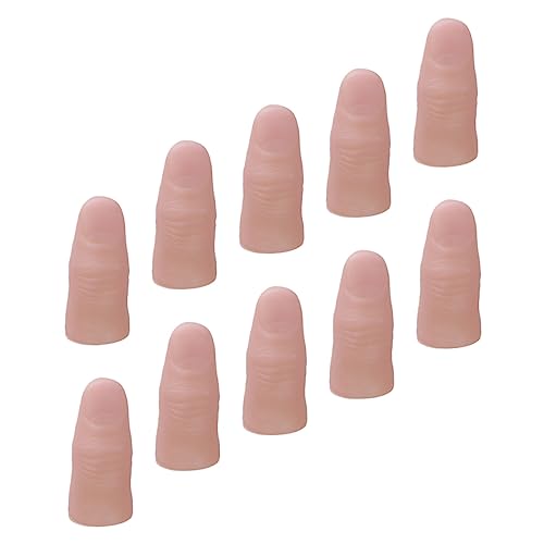 Abaodam 140 STK Simulations Finger binden gefälschte weiche Daumenabdeckung gefälschte Finger mit Nagel falscher Finger Fake Finger False Nails Bühnenshow-Requisite Daumenspitzen Kieselgel von Abaodam