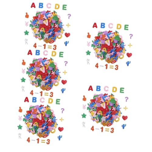 Abaodam 1480 Stück Eva Goldpulver Aufkleber Schaumstoff Zahlenaufkleber Klebrige Buchstaben Schaumstoff Alphabet Aufkleber Tieraufkleber Für Kinder Buchstaben Glitzer Aufkleber von Abaodam