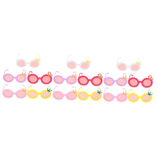 Abaodam 15 Puppenbrille Sonnenbrille Puppen- -Requisiten Modische Brillendekore Puppen-Mini-brillengestell Brille Für Mini-brillenmodelle Plastik von Abaodam