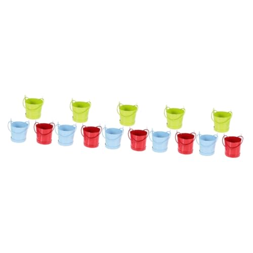 Abaodam 15 STK Mini-blecheimer Baustützen Spielzeuge Wischeimer Spielzeug Für Babypuppen Kleine Eimerfigur Mini-behälter Eimer Spielzeug Mini-Eimer Miniatur-zubehör Mini-Halter Weißblech von Abaodam