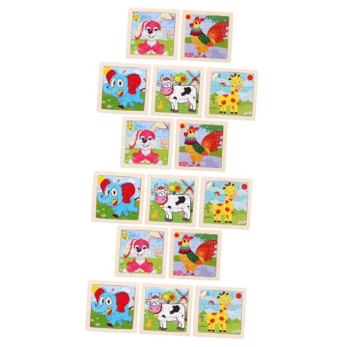 Abaodam 15 STK lustige Puzzlespielzeuge Kinder entwicklung kindliche entwicklung Lernspielzeug Cartoon Puzzle Kreatives Spielzeug Puzzle-Spielzeug aus Holz pädagogisches Spielzeug Bambus von Abaodam