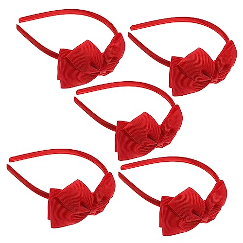 Abaodam 15 Stk Schleife Stirnband Großes Schleifenstirnband Kopfschmuck Für Partygirls Top-knoten-stirnband Spa-stirnband Stirnband Für Kinder Dekor Rot Geripptes Stirnband Aus Polyester von Abaodam