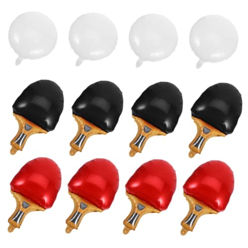 Abaodam 15 Stück Teiliges Tischtennis-ballon Langlebiger Aluminiumfolie mit Roten und Schwarzen Schlägern Sowie Weißen Bällen Einfache Montage Wiederverwendbar für Sportliche Partys und Abaodam 15 Stück Teiliges Tischtennis-ballon Langlebiger Aluminiumfolie mit Roten und Schwarzen Schlägern Sowie Weißen Bällen Einfache Montage Wiederverwendbar für Sportliche Partys und von Abaodam