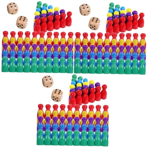 Abaodam 150 STK Stück Brettspiel Schach Spielmarkierung Ludo-Spiel Puzzle-Brett Schachmarker Spielfiguren Rätsel Brettspielzubehör Lernspielzeug Schach aus Holz Zubehör für Brettspiele von Abaodam