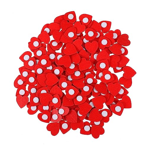 Abaodam 150 Stück Liebe Aufkleber küche Dekoration küchendekoartikel Heart Stickers Valentine's Day für Valentinstag Holzaufkleber Holz Wohnkultur Holzherzkleber hölzern rot von Abaodam