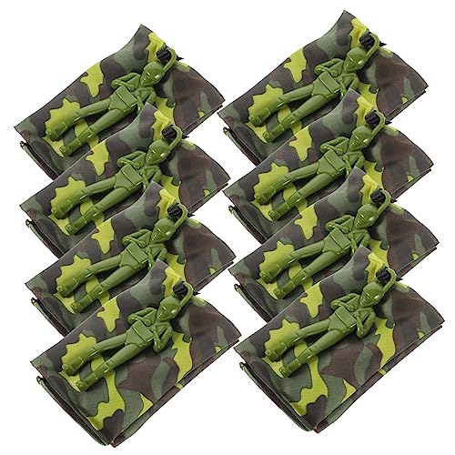 Abaodam 16 STK Handwurf-Fallschirm Outdoor-spielset Für Kinder Mini-fallschirmjäger Spielzeug Für Kinder Handwerfende Spielzeugfiguren Mini-fallschirmspielzeug Camouflage Stoff von Abaodam