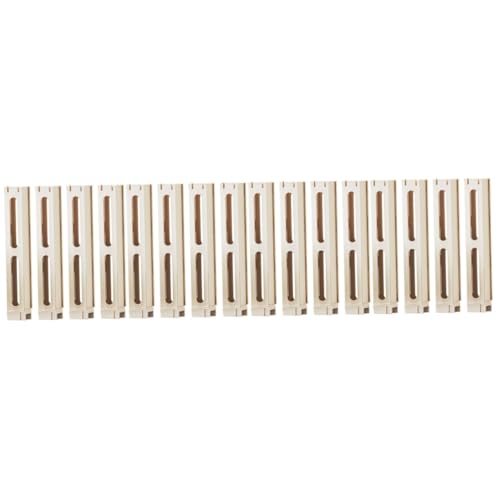 Abaodam 16 STK Ladevorrichtung Für Dominosteine Domino-Zug-Clips Zum Selbermachen Domino-Slot-Clips Domino-zubehör DIY-Domino-Clips Zubehör Für Dominospiele Domino-Spielzeug Beige Plastik von Abaodam