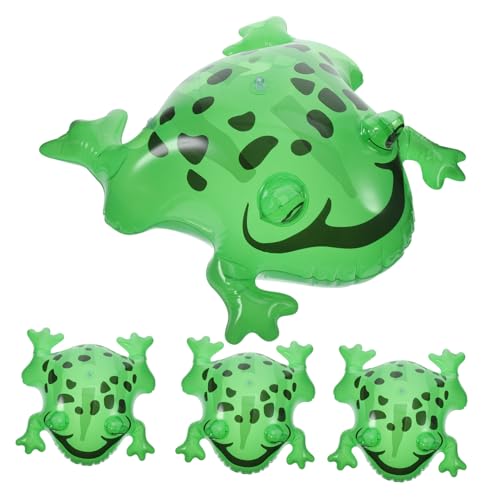 Abaodam 16 Sätze Aufblasbarer Froschballon Neuheit Ballon Glitzerballons Mädchen Spielzeug Flash-spielzeug Frösche Ballon-tischdekorationen Pool-party-dekoration Tier-mottoparty Pvc Green von Abaodam