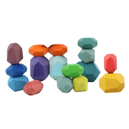 Abaodam 16 Stück Teiliges Balancierspiel Holzbausteine aus Buntem Buchenholz Sicher und Glatt Pädagogisches für Kleinkinder Fördert Motorik und Kreatives Bauen Abaodam 16 Stück Teiliges Balancierspiel Holzbausteine aus Buntem Buchenholz Sicher und Glatt Pädagogisches für Kleinkinder Fördert Motorik und Kreatives Bauen von Abaodam