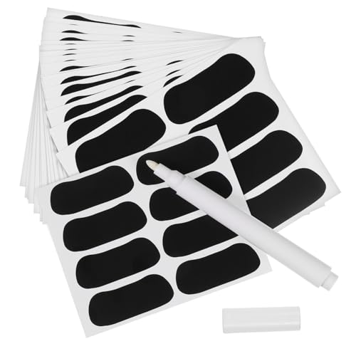 Abaodam 160 STK Sportball-Augenaufkleber Black Stickers Pen Fußball-Augenstreifen Schwarze Augenstreifen Augenstift Softball-Augenaufkleber Auge Schwarze Aufkleber PVC selbstklebend von Abaodam