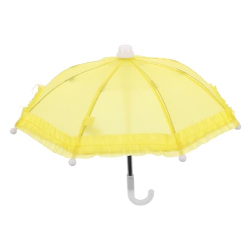 Abaodam 18 Puppenschirm Puppenregenschirm Puppenwagen Zubehör für Babypuppen Mini-Sachen puppenhauszubehör Puppen-Accessoire Mini-Regenschirm für Pflanzen Miniatur-Seefigur Plastik Yellow von Abaodam