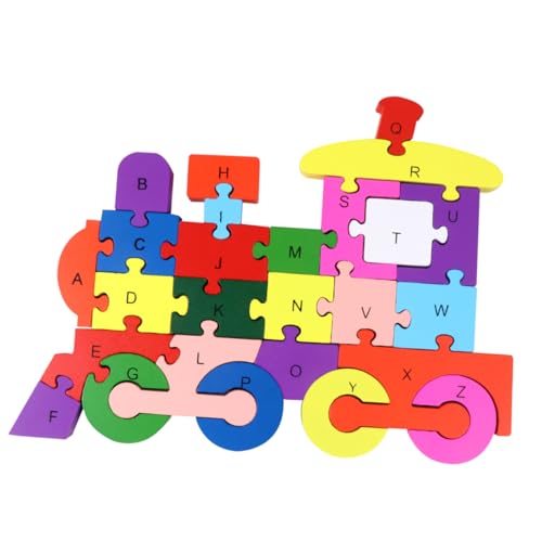 Abaodam 1Pc 26 Bausteinspielzeug für kinderspielzeug zabawki stymulujące rozwój Flugzeug Puzzle Toys for Puzzlematte rätseln Puzzle- aus Holz Bambus von Abaodam