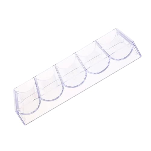 Abaodam 1Pc Transparente Chips Stylischer Poker Chips Container Ohne Deckel Ideal Für Die Aufbewahrung Von 100 Chips Organizer Für Spieltisch Und Poker Zubehör von Abaodam