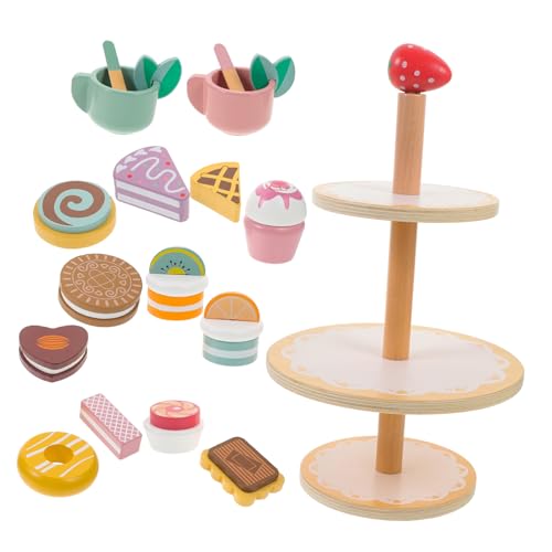 Abaodam 1Satz Kuchen Set für Stufige Dessert Spielzeugküche Holzspielzeug mit Süßen Simulationsdesserts für Rollenspiele und Kreative Teepartys Leicht Abaodam 1Satz Kuchen Set für Stufige Dessert Spielzeugküche Holzspielzeug mit Süßen Simulationsdesserts für Rollenspiele und Kreative Teepartys Leicht von Abaodam
