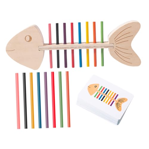 Abaodam Montessori Spielzeug für Kleinkinder Fisch Knochen Farbklassifizierungsspielzeug Sensorisches Spielzeug für Frühe Entwicklung Holzspielzeug zur Feinmotorik Abaodam Montessori Spielzeug für Kleinkinder Fisch Knochen Farbklassifizierungsspielzeug Sensorisches Spielzeug für Frühe Entwicklung Holzspielzeug zur Feinmotorik von Abaodam
