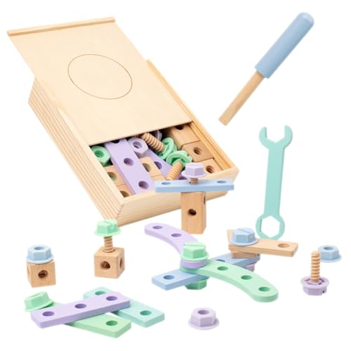 Abaodam Holz Werkzeugset für Kinder Kleiner Werkzeugkasten für Kleinkinder Selbstgemacht BAU Spielzeug Pädagogisches Werkzeugspielzeug für Kreatives Lernen Abaodam Holz Werkzeugset für Kinder Kleiner Werkzeugkasten für Kleinkinder Selbstgemacht BAU Spielzeug Pädagogisches Werkzeugspielzeug für Kreatives Lernen von Abaodam