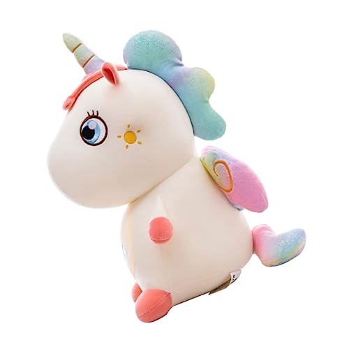 Abaodam 1Stk Einhorn-Puppe für kinderspielzeug spielzeuge weihnachstsgeschenk einhorndeko Plüschtier Kinderpuppenspielzeug Puppe PP Baumwolle Weiß von Abaodam